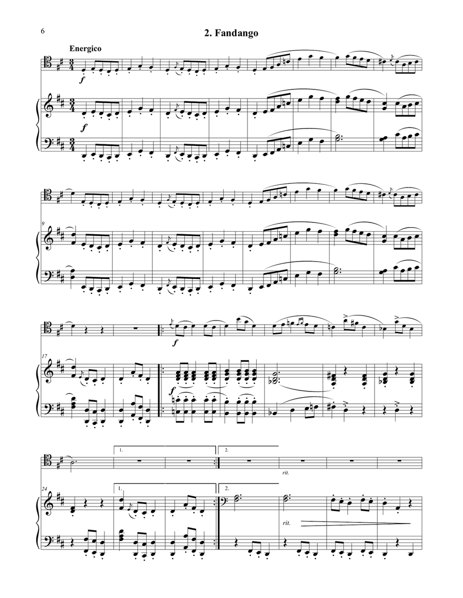 Two Spanish Dances for Trombone and Piano Piano scores gallery preview page 6