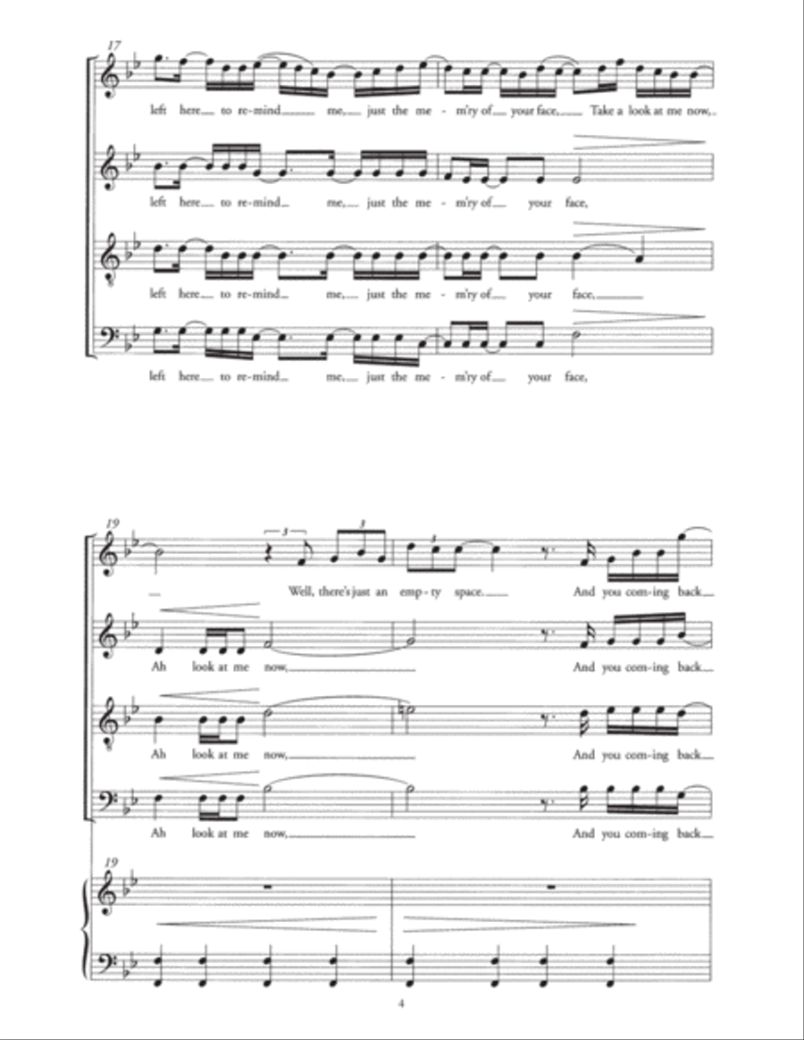 Against All Odds (Take A Look At Me Now) (Arr. Berty Rice) Choir scores gallery preview page 4