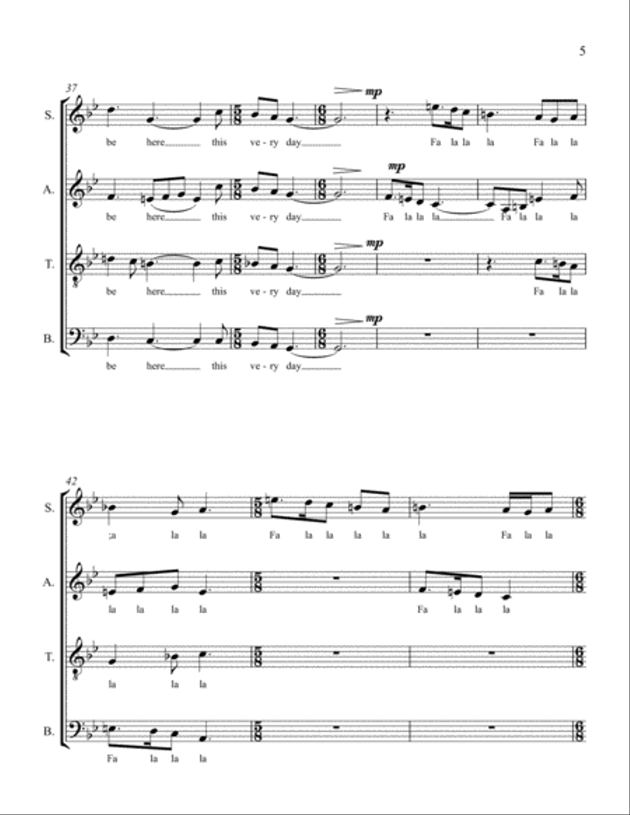 Greeting Card Madrigals 4-Part scores gallery preview page 5