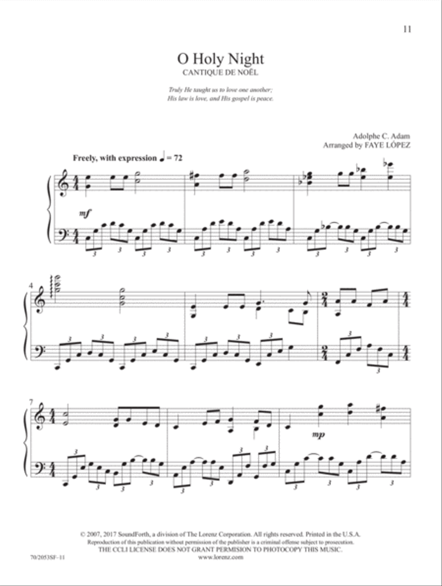 Peace on Earth Piano Solo scores gallery preview page 6