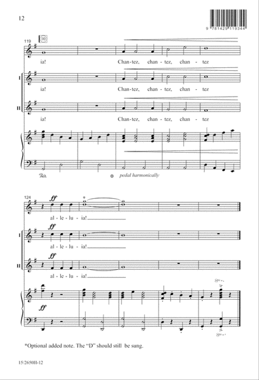 Chantez Alleluia! 2-Part scores gallery preview page 12