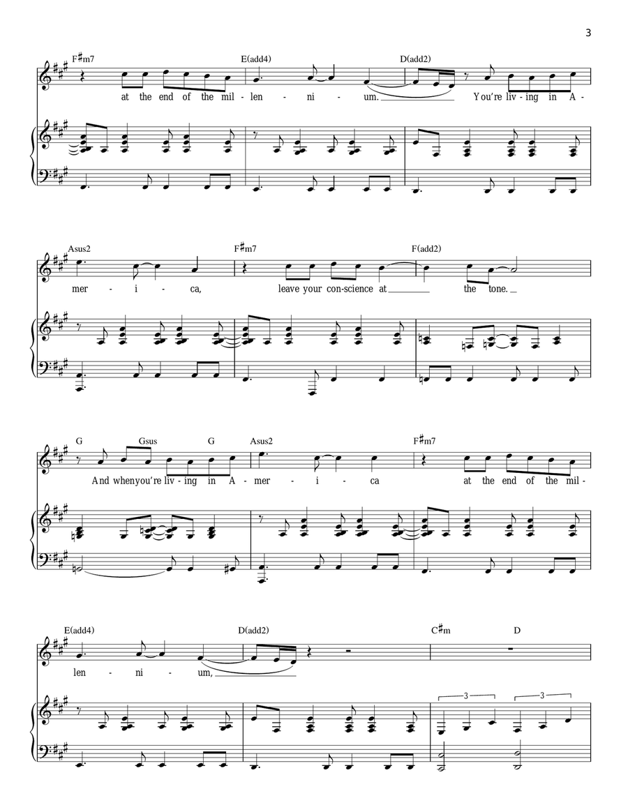 What You Own (from Rent) Piano, Vocal scores gallery preview page 3