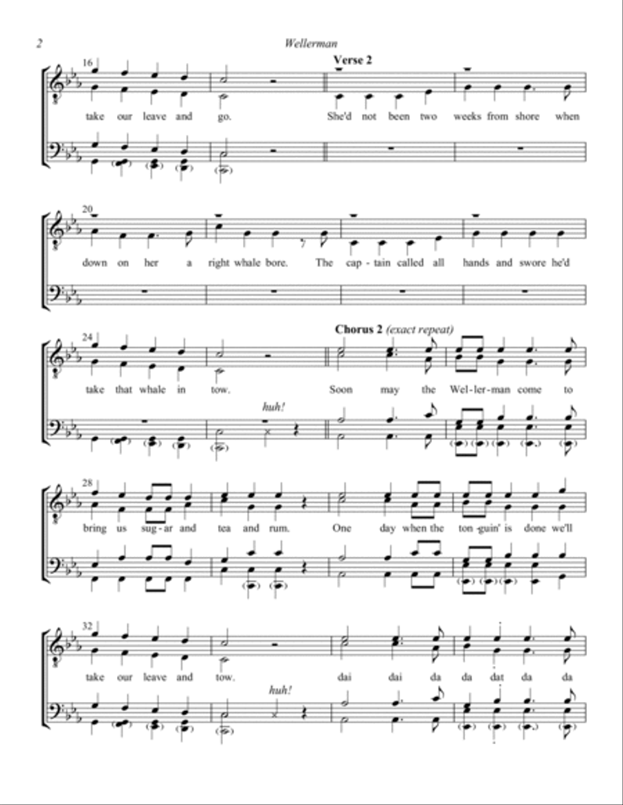 Wellerman Wellerman TTBB scores gallery preview page 2