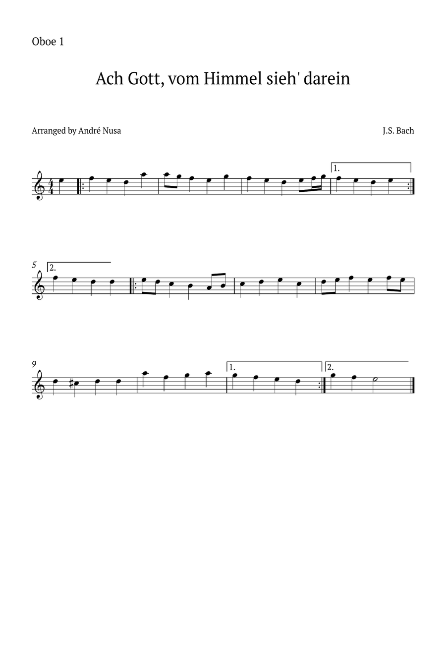 Ach Gott, vom Himmel sieh' darein Woodwind Trio scores gallery preview page 2
