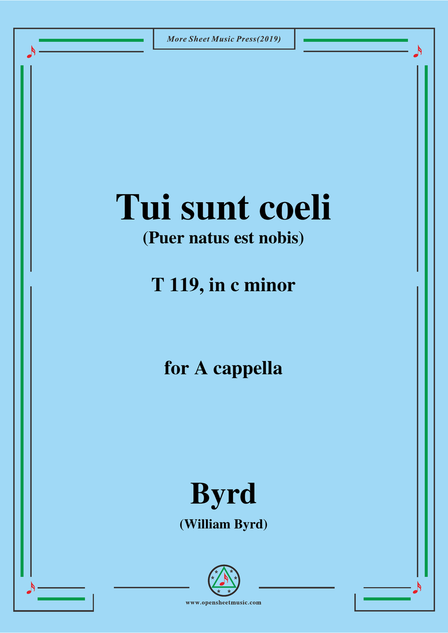 Byrd-Tui sunt coeli,T 119,in c minor,for A cappella