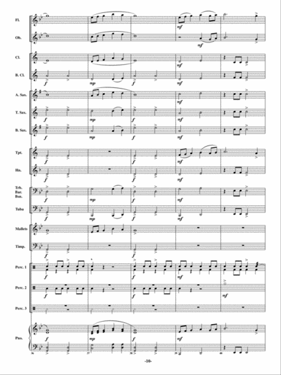 Procession of the Gladiators Concert Band scores gallery preview page 9