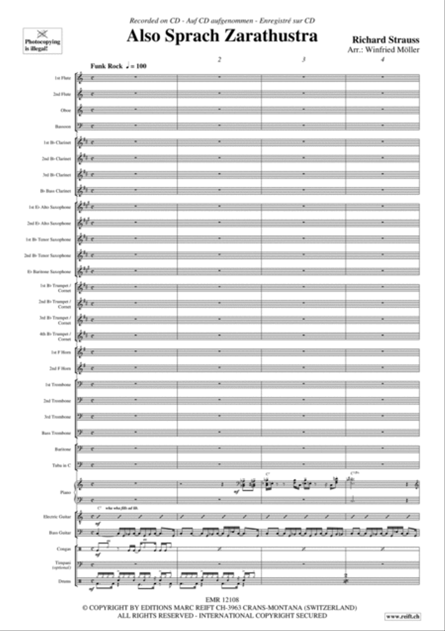 Also Sprach Zarathustra Also Sprach Zarathustra Concert Band scores gallery preview page 3