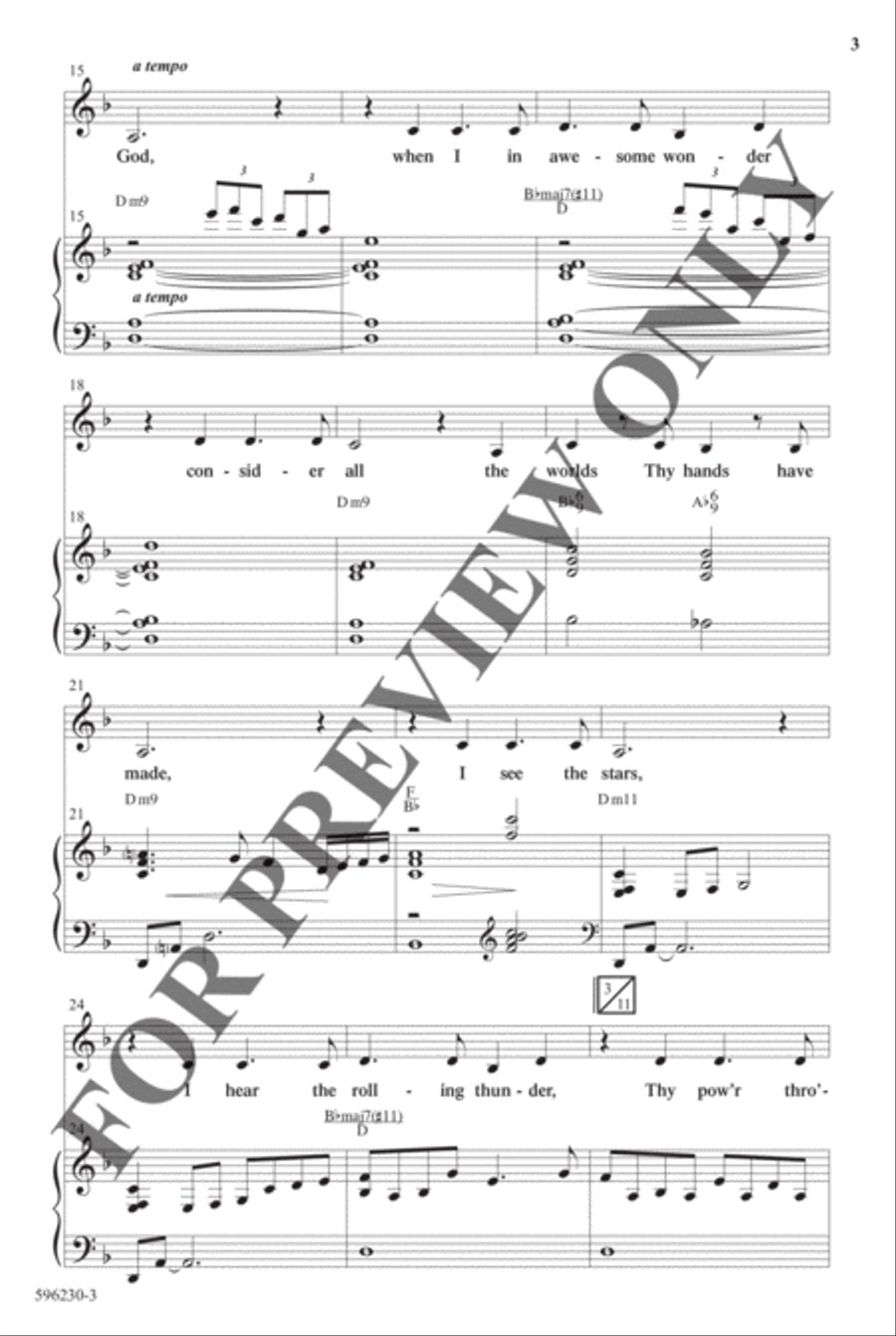 How Great Thou Art - Anthem 4-Part scores gallery preview page 3