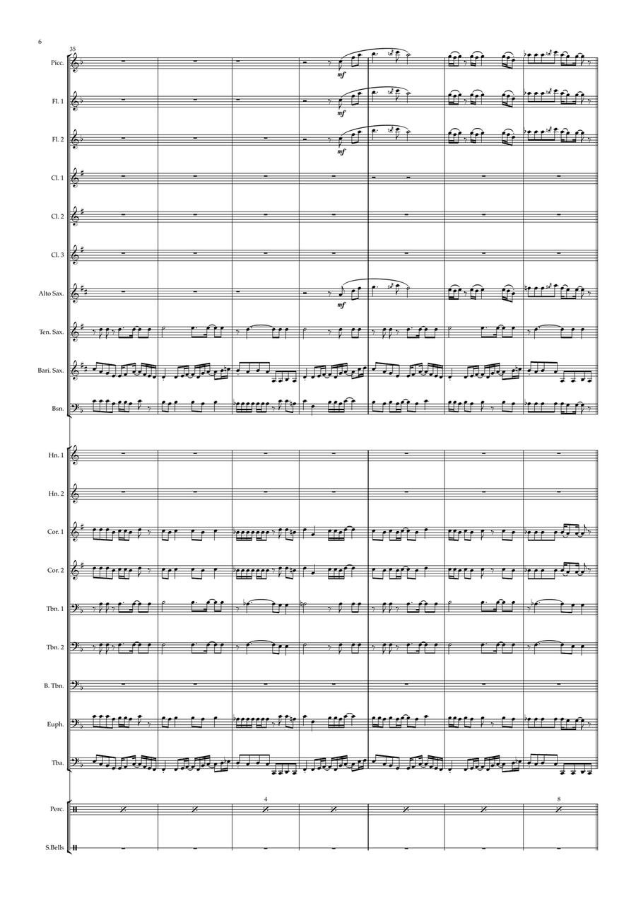 Christmas Wrapping Concert Band scores gallery preview page 6