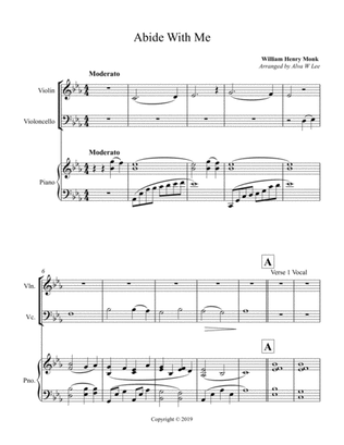 Abide with Me SCORE of hymn