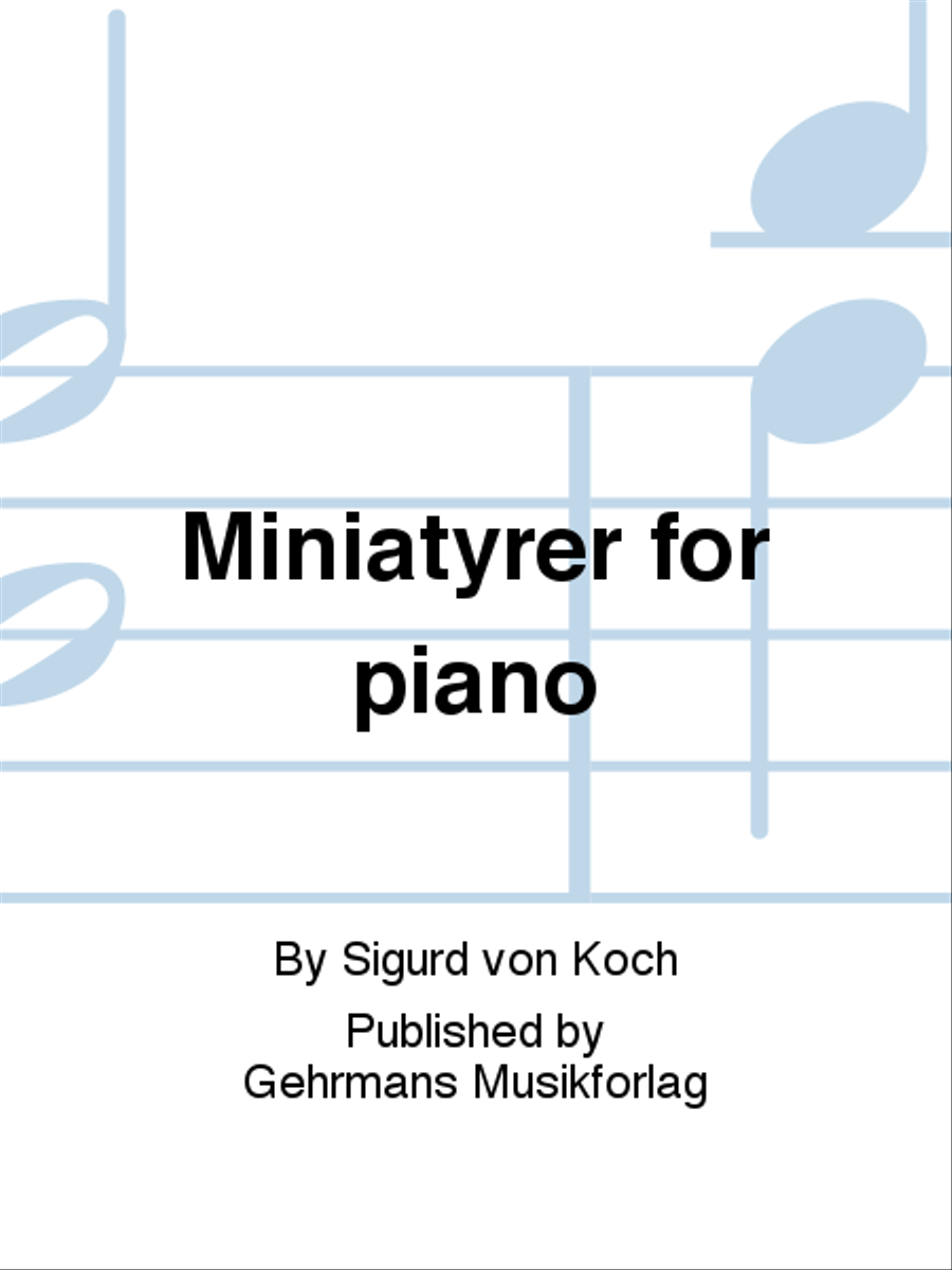 Miniatyrer for piano Piano Solo scores gallery preview page 1
