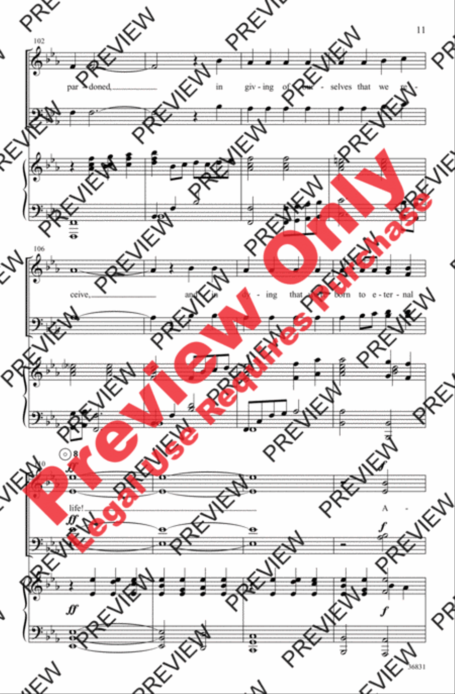 Make Me a Channel of Your Peace 4-Part scores gallery preview page 11