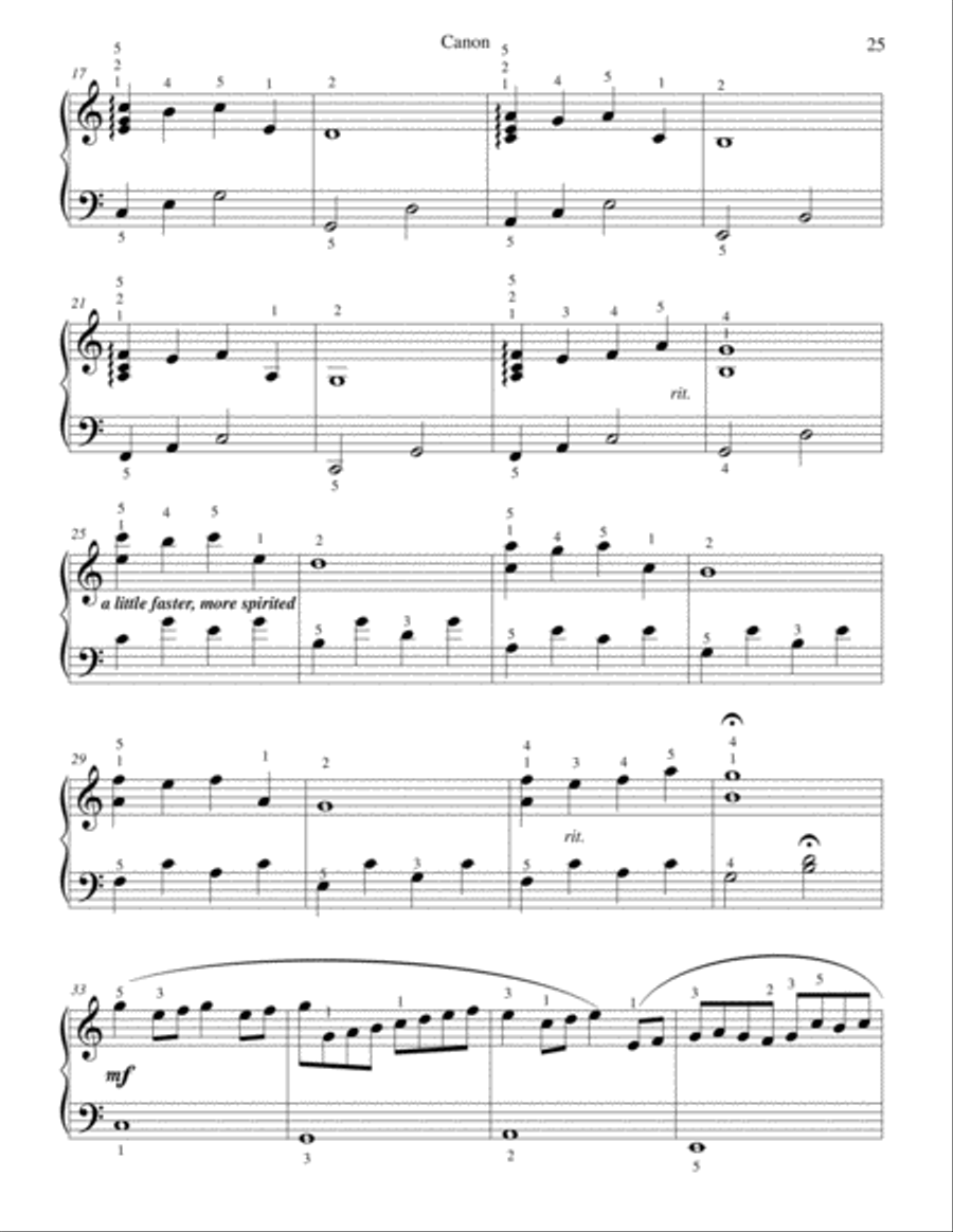 Pachelbel's Canon Piano Solo scores gallery preview page 2