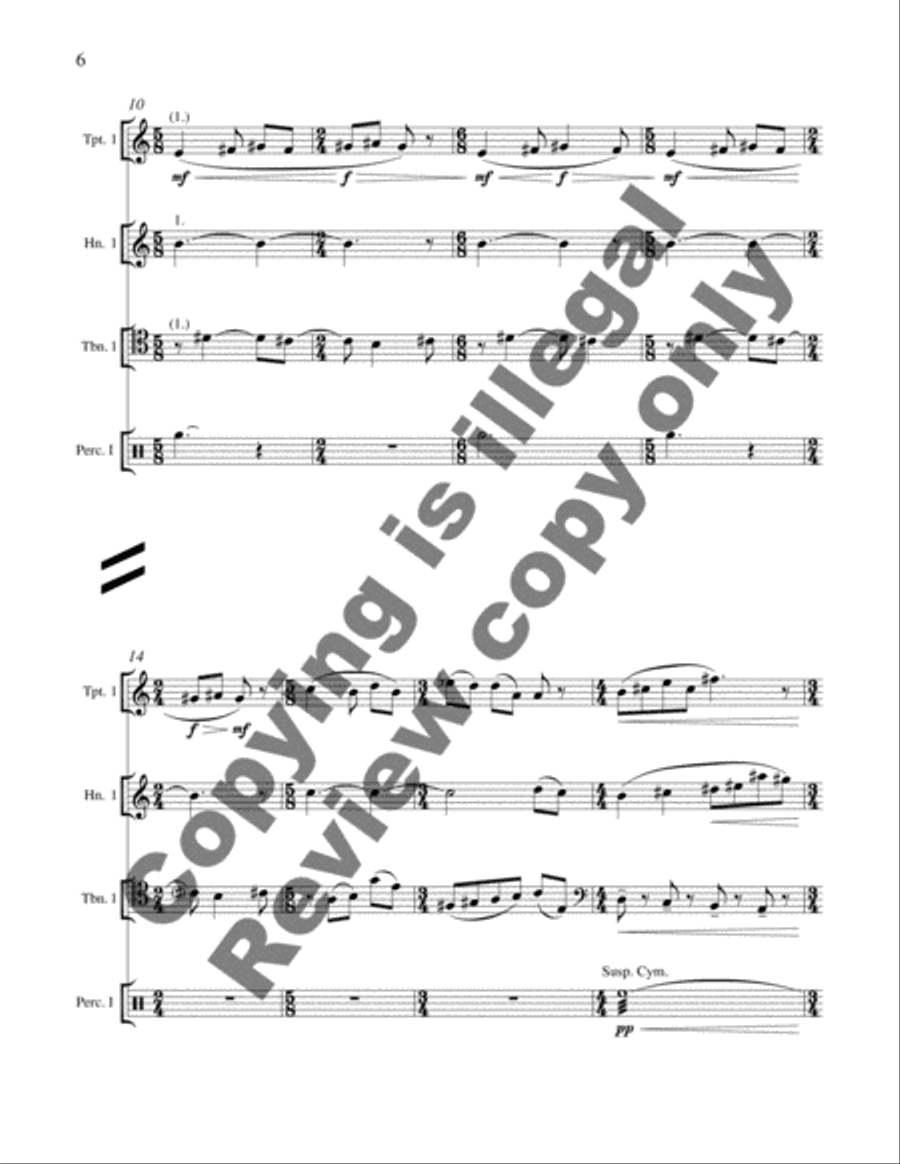 Fanfare with Interludes Brass Ensemble scores gallery preview page 6