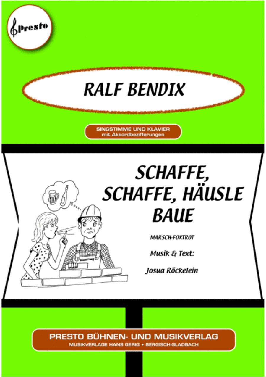 Schaffe, schaffe, Hausle baue Piano, Vocal, Guitar scores gallery preview page 1