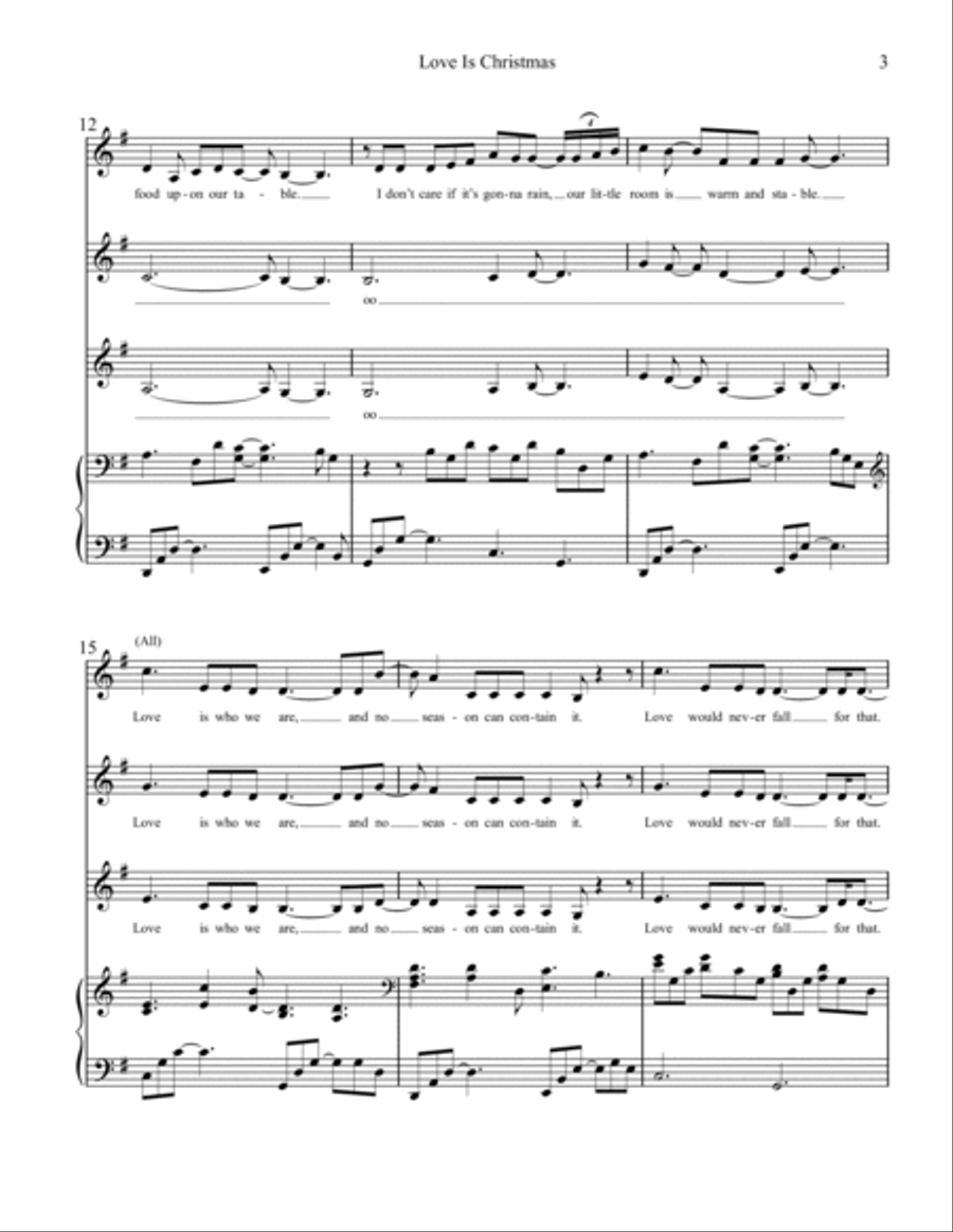 Love Is Christmas SSA scores gallery preview page 3