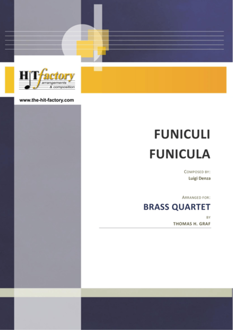 Funiculi Funicula - Italian Evergreen - Brass Quartet Brass Quartet scores gallery preview page 1