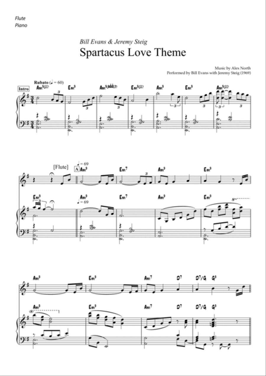 Spartacus - Love Theme Flute scores gallery preview page 6