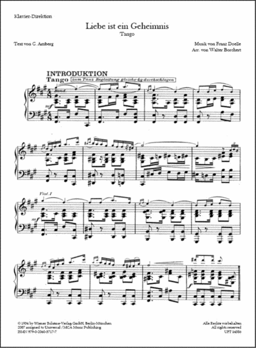 Liebe ist ein Geheimnis Orchestra scores gallery preview page 2