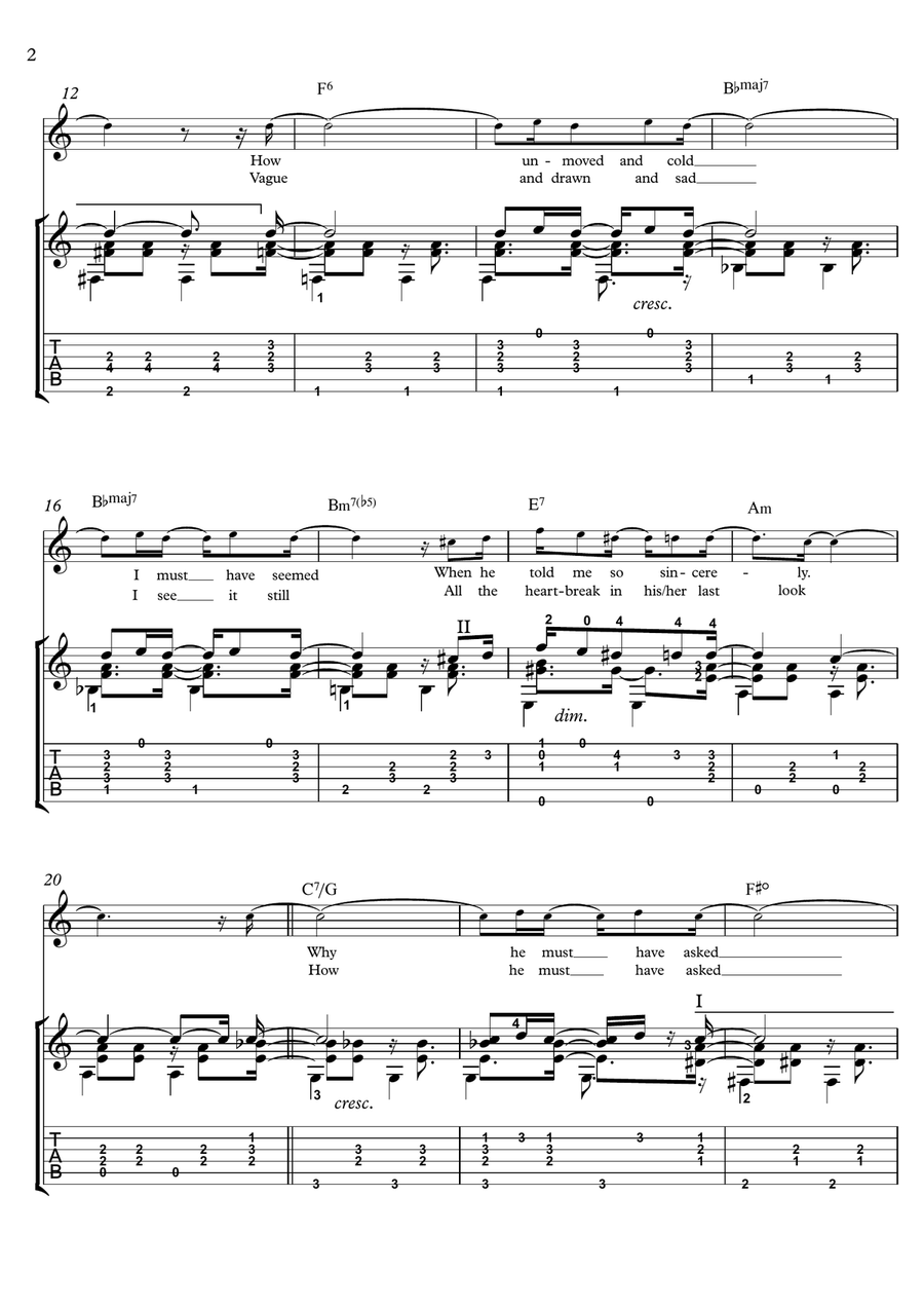 How Insensitive (insensatez) Electric Guitar scores gallery preview page 2