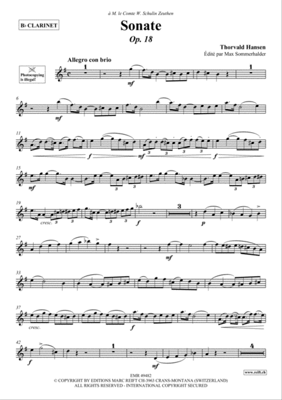 Sonate Clarinet Solo scores gallery preview page 2
