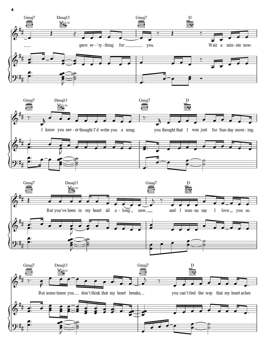 So In Love Piano, Vocal, Guitar scores gallery preview page 4