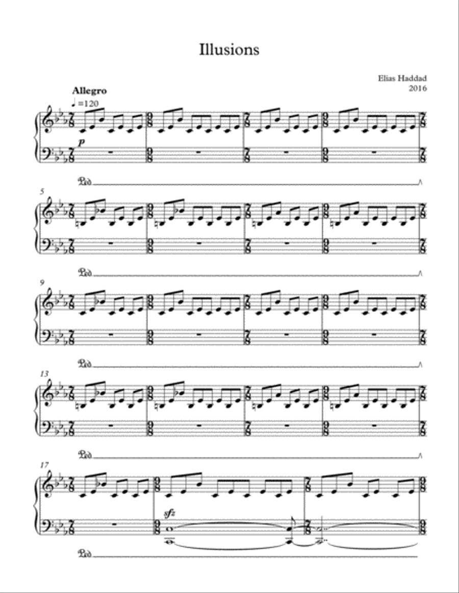 Illusions Piano Solo scores gallery preview page 1