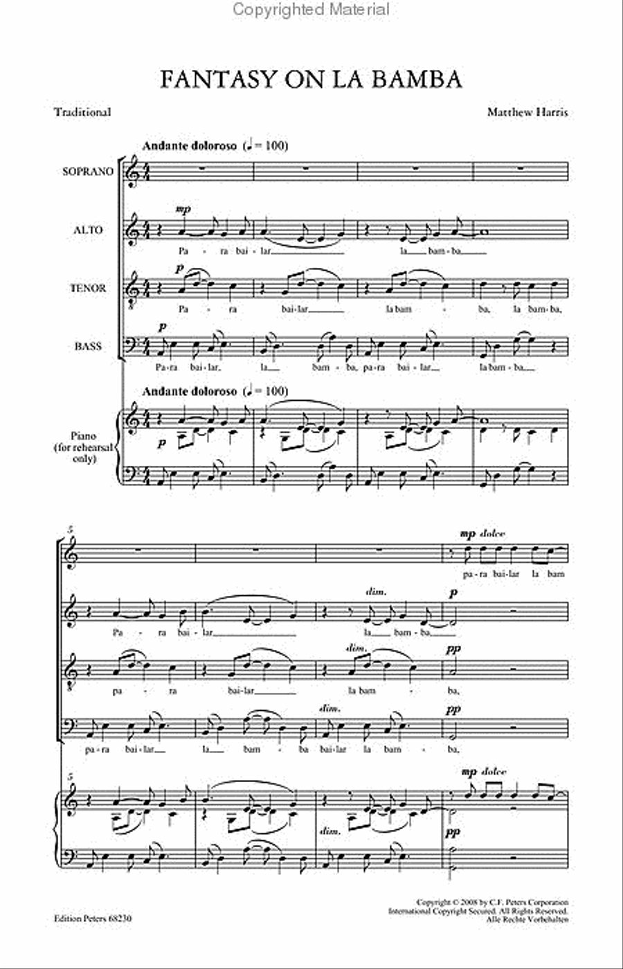 Fantasy on La Bamba Fantasy on La Bamba Divisi scores gallery preview page 2