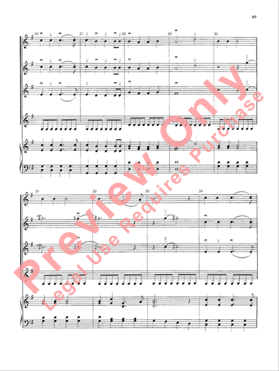 Highland/Etling Violin Quartet Series: Book 3 Small Ensemble scores gallery preview page 50