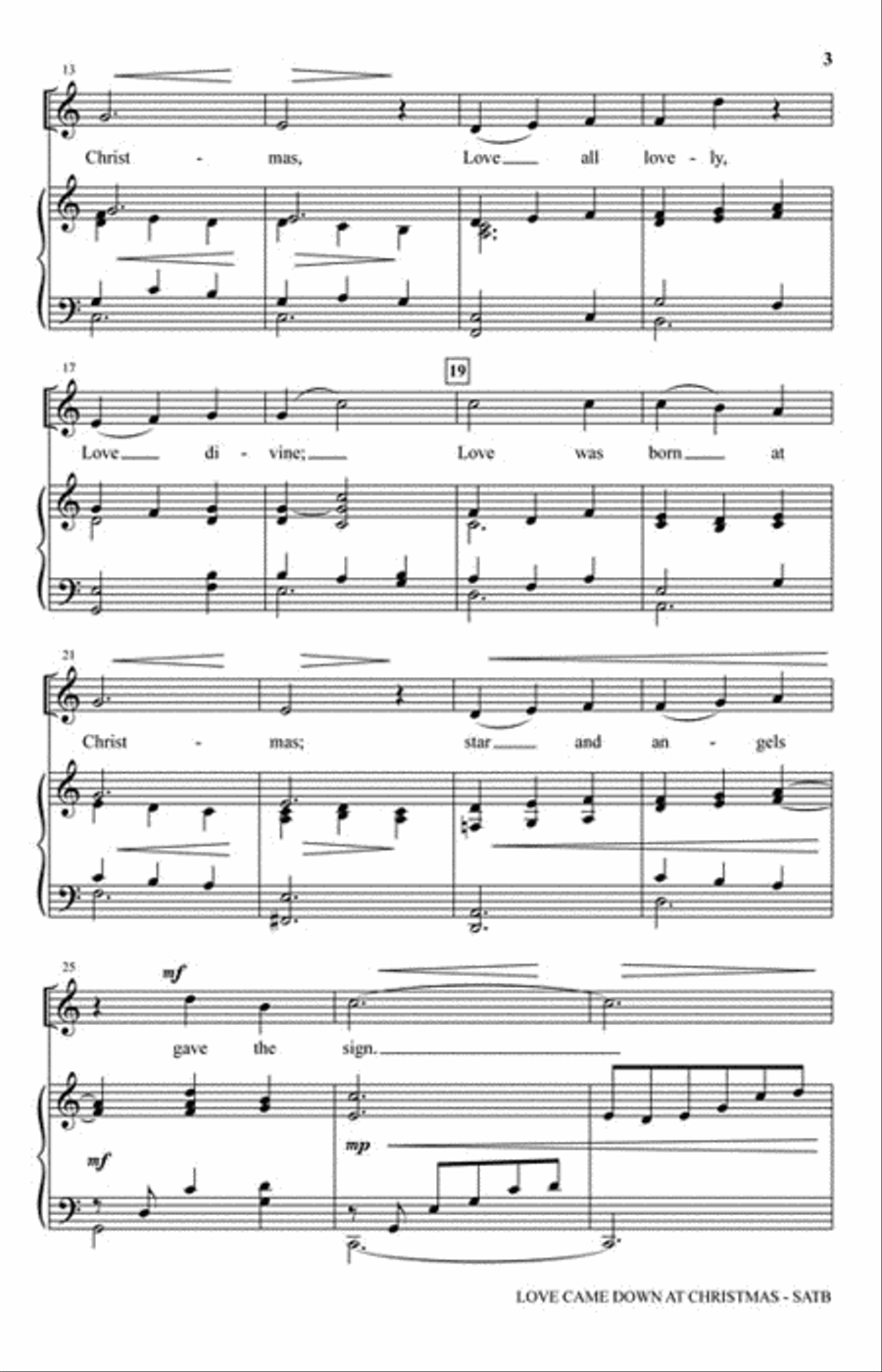 Love Came Down at Christmas 4-Part scores gallery preview page 3