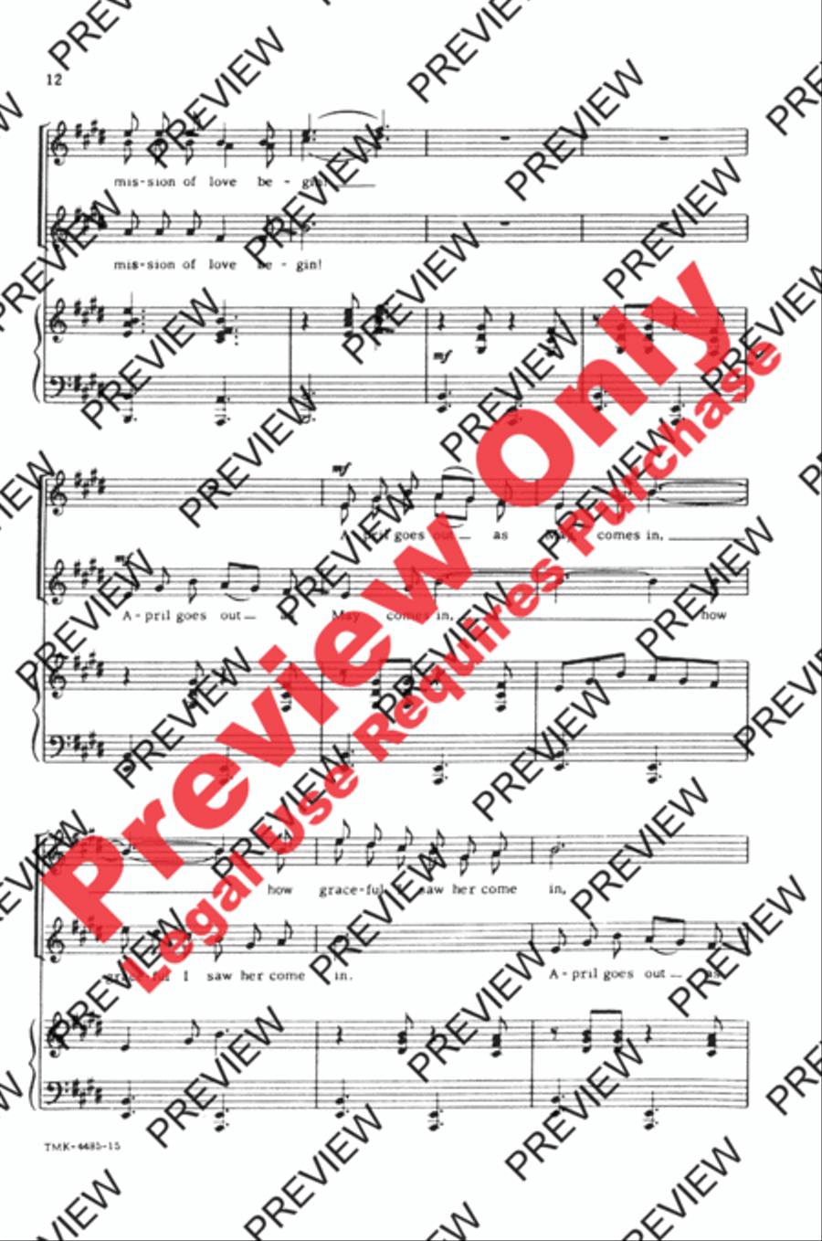 Three Spanish Ballades Women's Choir scores gallery preview page 12