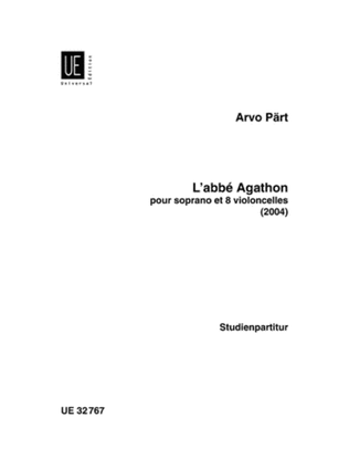 Book cover for L'Abbe Agathon