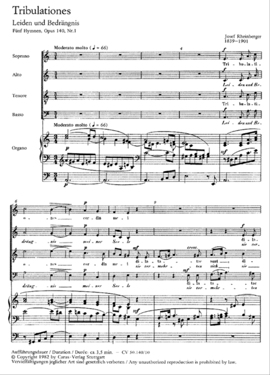 Tribulationes 4-Part scores gallery preview page 1