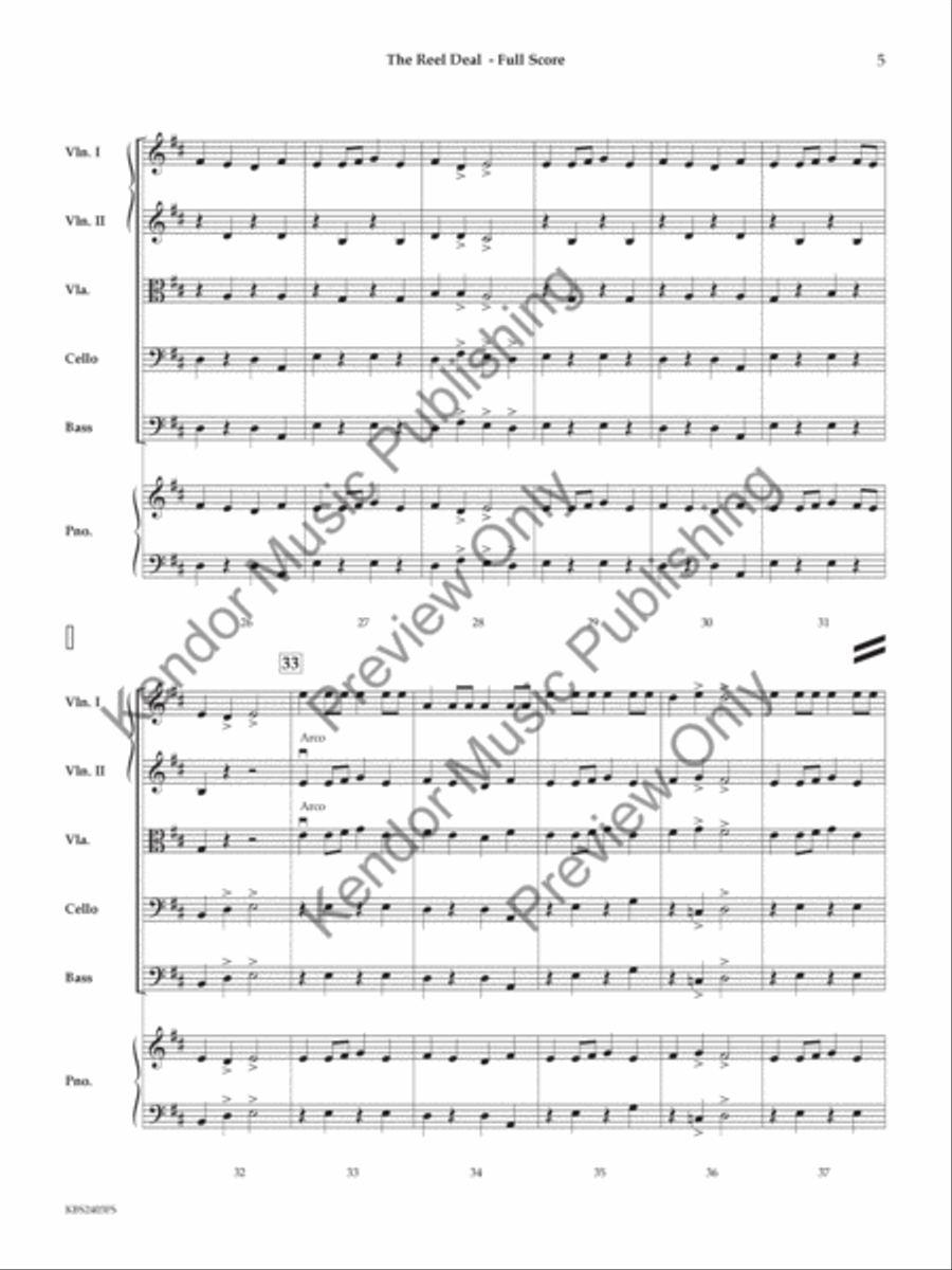 The Reel Deal (Score) The Reel Deal (Score) String Orchestra scores gallery preview page 6