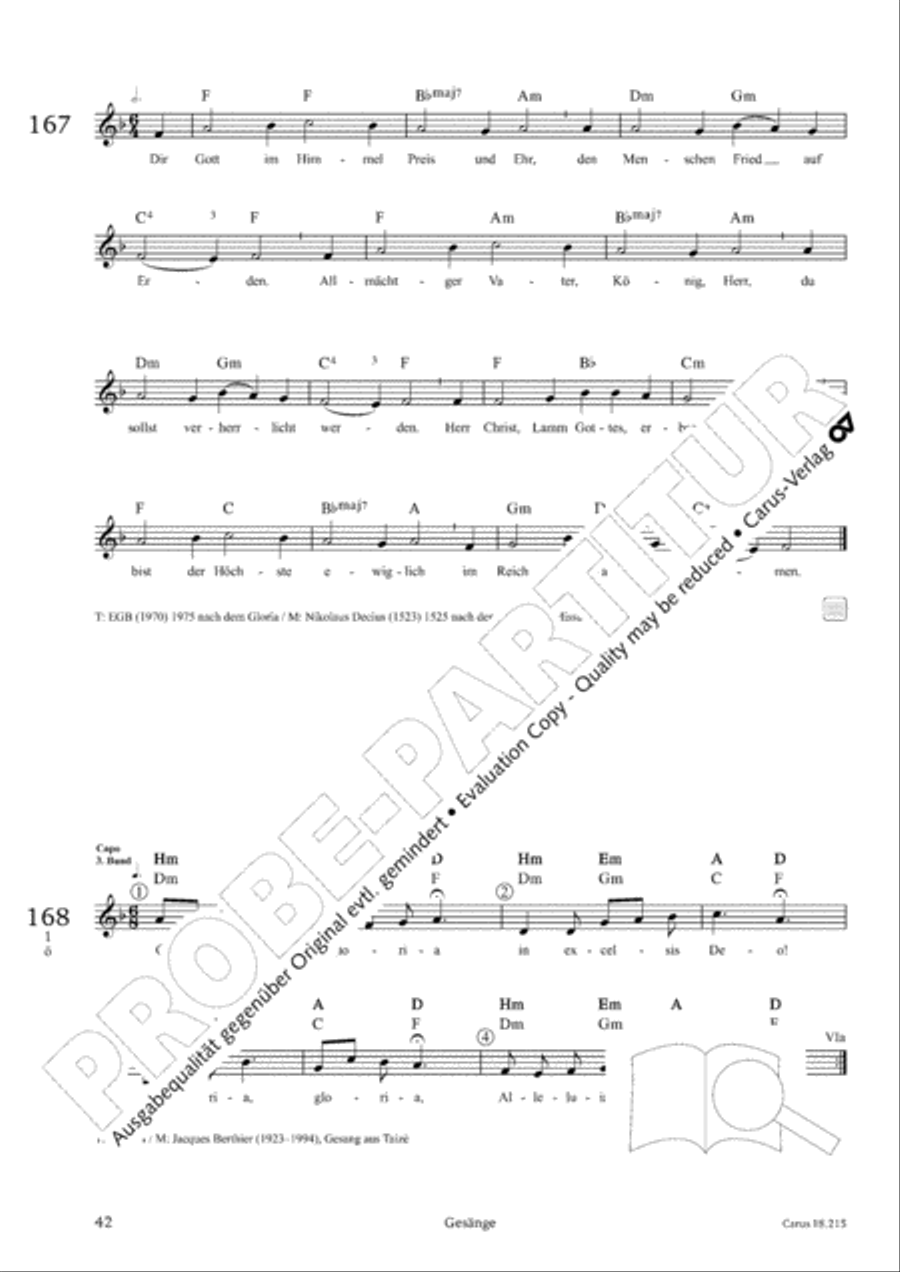 Gitarrenbuch zum Gotteslob Guitar scores gallery preview page 40