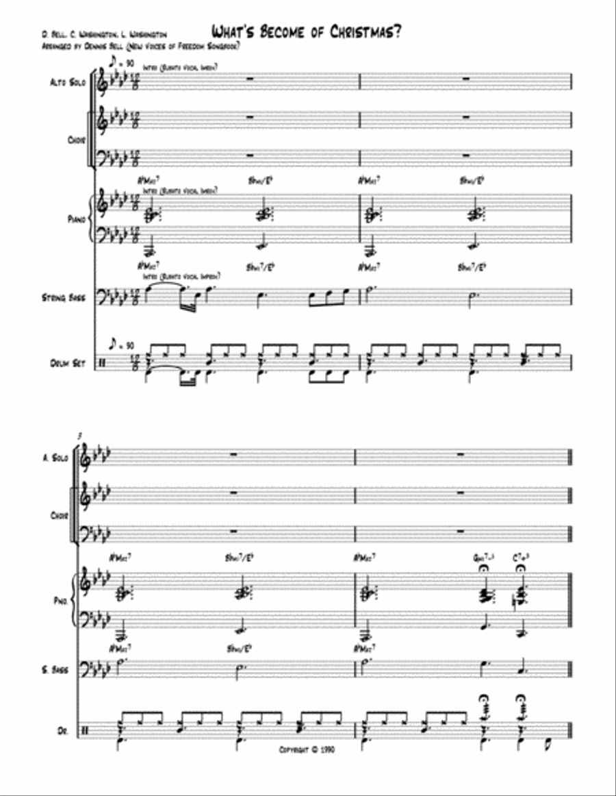 What's Become of Christmas? 4-Part scores gallery preview page 2