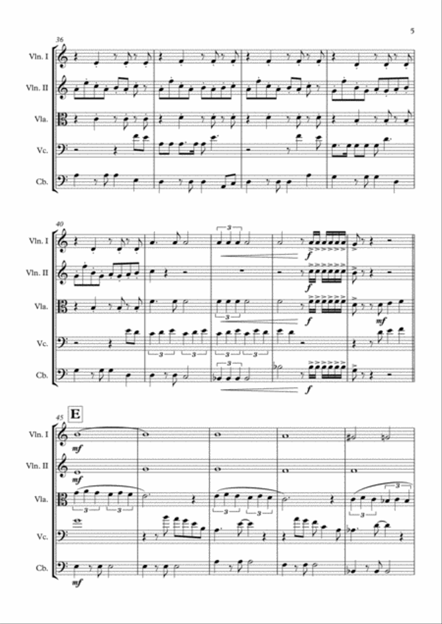 Diamonds Are Forever String Quintet scores gallery preview page 6