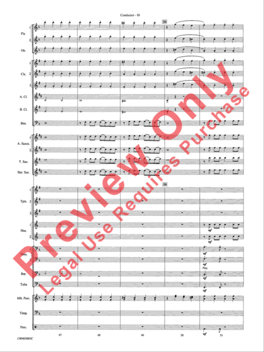 Mamma Mia! - Concert Band (Conductor's Score) Concert Band scores gallery preview page 13