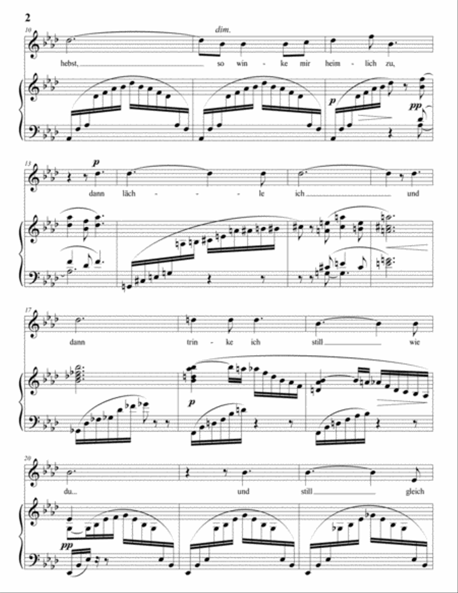 STRAUSS: Heimliche Aufforderung, Op. 27 no. 3 (in 3 medium keys: A-flat, G, G-flat major)