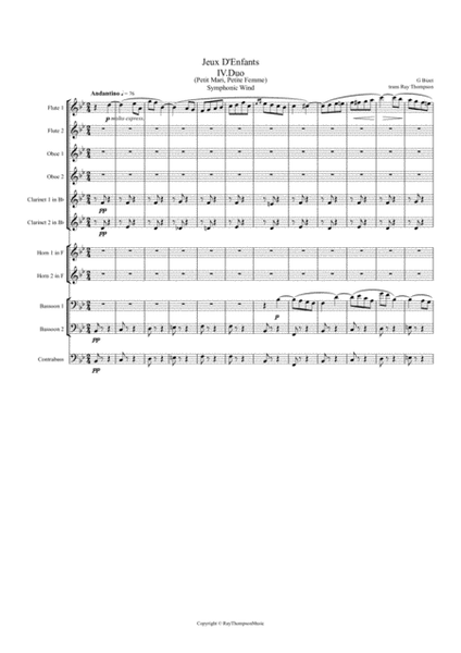 Bizet: Jeux D'Enfants (Children's Games) IV. Duo - symphonic wind image number null