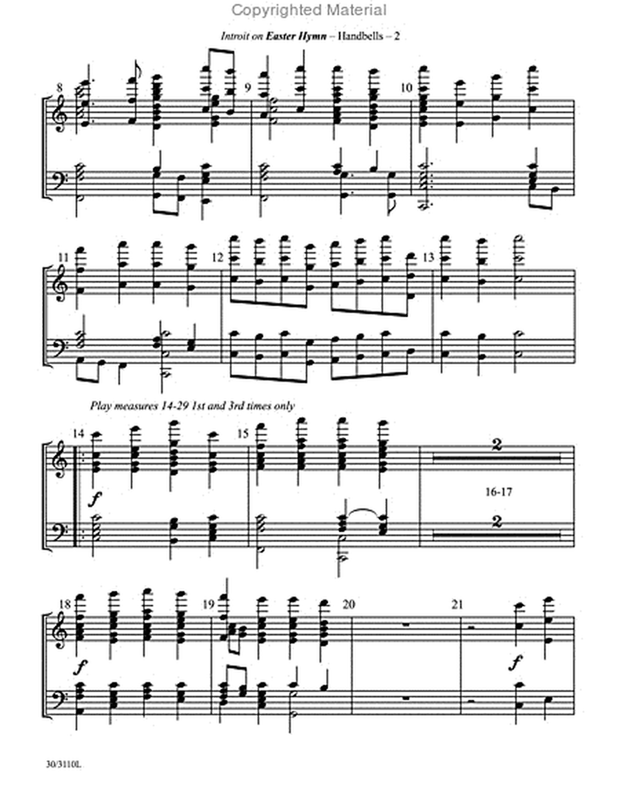Introit on Easter Hymn - Reproducible Handbell Part image number null