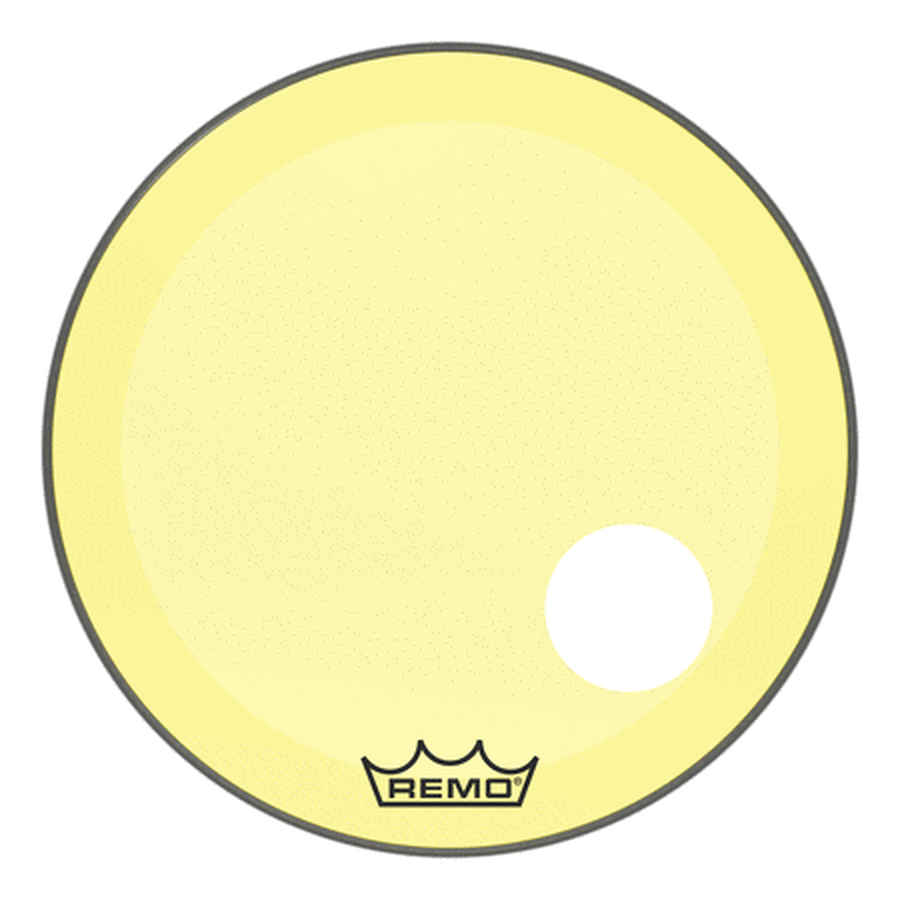 Bass, Powerstroke 3, Colortone, 24“ Diameter, Yellow, 5” Offset Hole