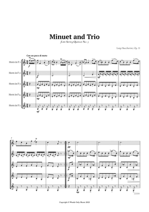 Minuet by Boccherini for French Horn Quintet
