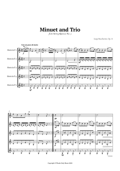 Minuet by Boccherini for French Horn Quintet image number null