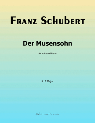 Der Musensohn,by Schubert,in E Major