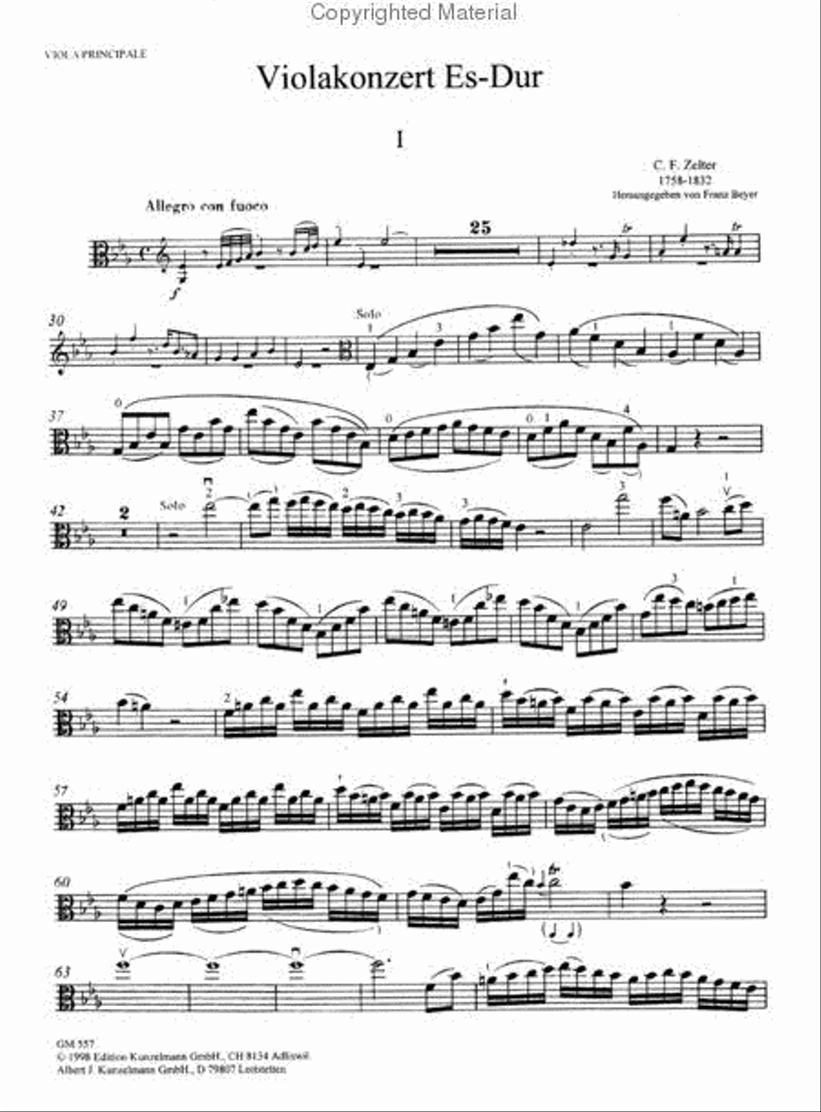 Concerto for viola in E-flat major Piano Accompaniment scores gallery preview page 3