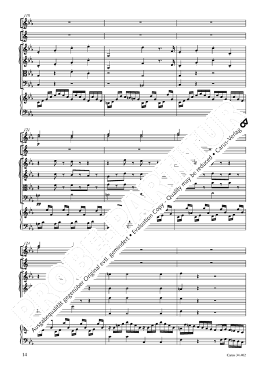 Concerto grosso for cembalo or piano Horn scores gallery preview page 15