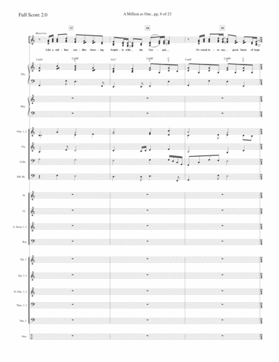 A Million as One--Full Score and Parts image number null