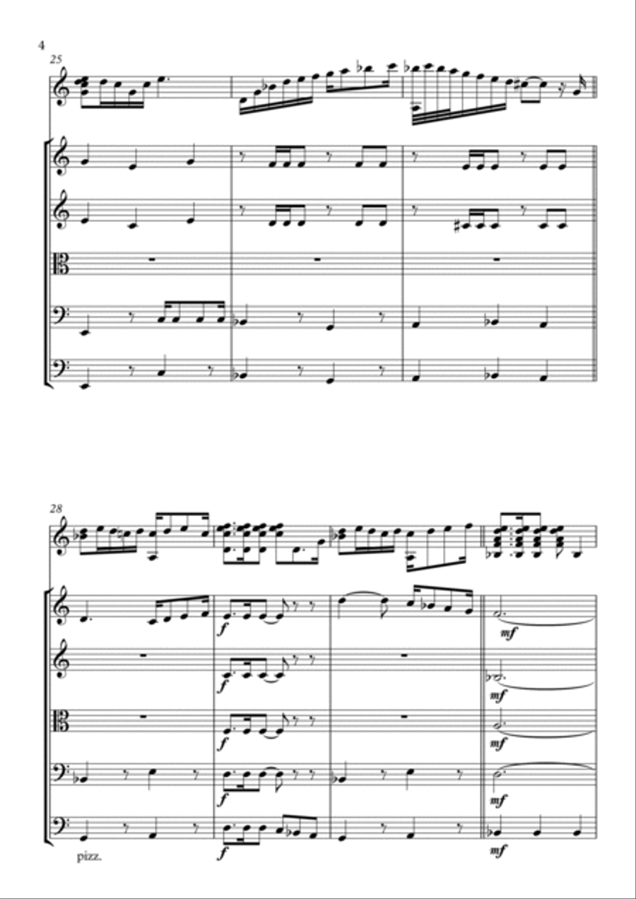 Pifilka - for Guitar and String Quintet Chamber Orchestra scores gallery preview page 4