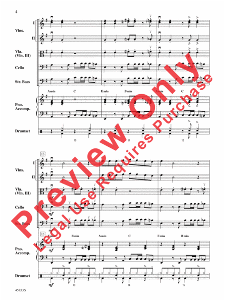 Cake by the Ocean String Orchestra scores gallery preview page 4